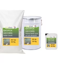 BATIPOX DECORS résine anti-dérapante Kit de 30 KG